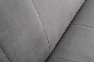 Nyitható ülőgarnitúra Amiyah / 215 cm - ezüst bársony