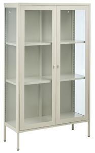 Üveges vitrin NASH Fém 90 cm Világosbézs