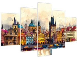 Kép - Ősz a festett városban (150x105 cm)