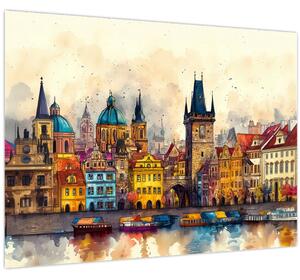 Kép - Ősz a festett városban (70x50 cm)