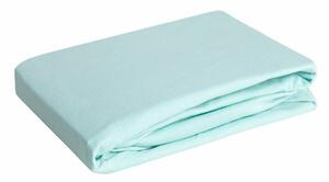 Jersey pamut gumis lepedő Menta 90x200 cm +25 cm