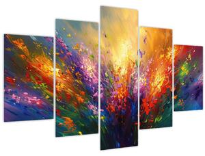 Kép - A virágok absztrakciója (150x105 cm)