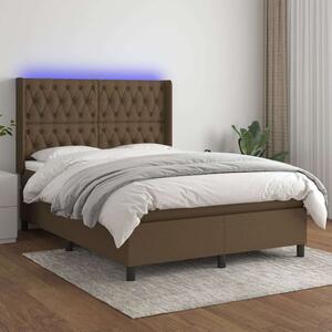VidaXL LED-es Ágy - Barna - 140x200 cm