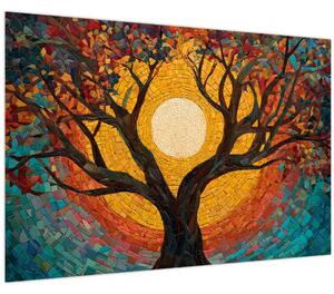 Kép - Nap az élet fájának koronájában (90x60 cm)