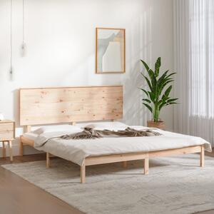 Tömör fenyőfa ágy matrac nélkül 200 x 200 cm