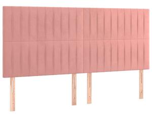 Bársony Fejtámla Szett - Rózsaszín - 200cm