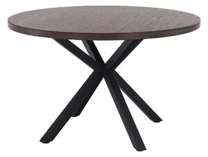 Étkezőasztal, sötét tölgy/fekete, átmérő 120 cm, MEDOR