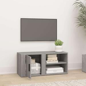 Szürke sonoma színű szerelt fa tv-szekrény 80x31,5x36 cm