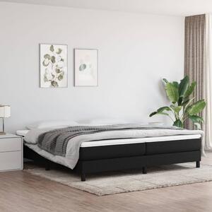 Fekete szövet ágykeret matrac nélkül 200 x 200 cm