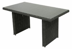 Rattan asztal 140 x 80 cm SEVILLE (antracit)