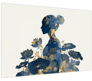 Kép - Márvány női profil (90x60 cm)