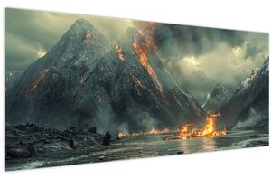 Kép - Vulkánkitörés (120x50 cm)