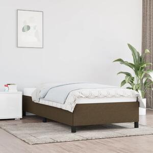 Sötétbarna szövet ágykeret matrac nélkül 100x200 cm