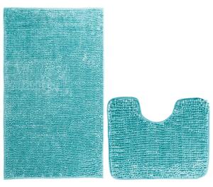AmeliaHome Bati fürdőszobai kilépő szett, kék, 2 db, 50 x 80 cm, 40 x 50 cm