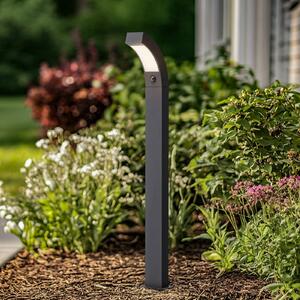 Lucande LED-es útvilágítás Lennik, érzékelő, 100 cm, antracit, Fekete, Alumínium, Modern