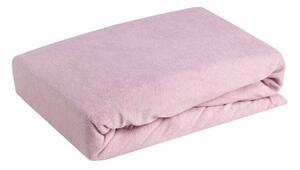 Frottír gumis lepedő Pasztell rózsaszín 120x200 cm + 20 cm