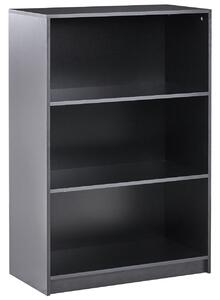 Háromszintes könyvespolc ZEHNA 117 cm Fekete