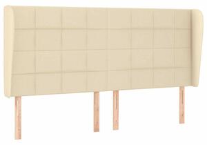 VidaXL Krémszínű Szövet Fejtámla Szárnyakkal - 183x23x118/128 cm