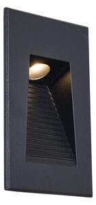 Modern Süllyesztett Fali Lámpa Fekete 7cm LED-del IP65 - Trem