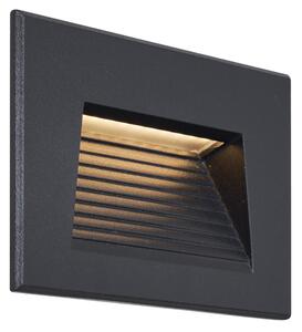Modern, süllyesztett fekete fali lámpa 11,5 cm LED-del, IP65 - Trem