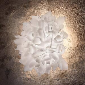 Slamp Veli Foliage Medium fali világítás, Ø 54 cm, dimmelhető, Fehér / opál, Nappali / Étkező, Műanyag, Dizájn