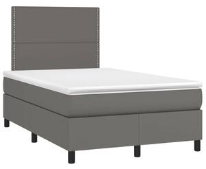 VidaXL LED-es Ágy - Műbőr - 120x200 cm
