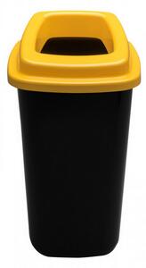 Plafor Sort szelektív hulladékgyűjtő, szemetes 45L fekete/sárga