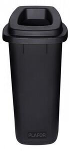 Plafor Sort szelektív hulladékgyűjtő, szemetes 90L fekete/fekete
