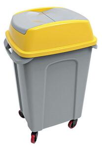 Hippo Billenős Szelektív hulladékgyűjtő szemetes,műanyag, sárga, 50L