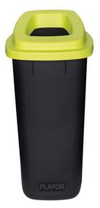 Plafor Sort szelektív hulladékgyűjtő, szemetes 90L fekete/zöld
