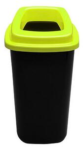 Plafor Sort szelektív hulladékgyűjtő, szemetes 45L fekete/zöld