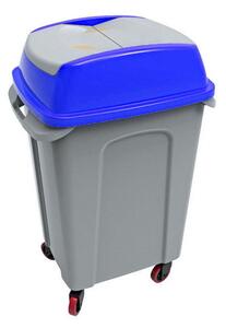 Hippo Billenős Szelektív hulladékgyűjtő szemetes, műanyag, kék, 50L