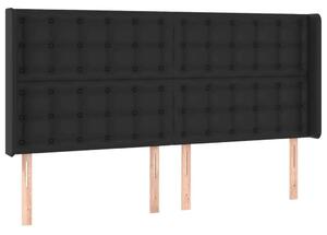 VidaXL Ágyfejtámla - Fekete Műbőr - 203cm