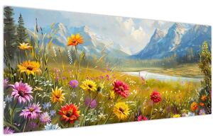 Kép - Festett táj (120x50 cm)