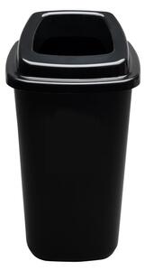 Plafor Sort szelektív hulladékgyűjtő, szemetes 28L fekete/fekete