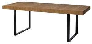 Kihúzható Asztal, Fa, Funrér és Fém, Mosaic 40 Tölgy / Fekete, H160-220xSz90xM78 cm