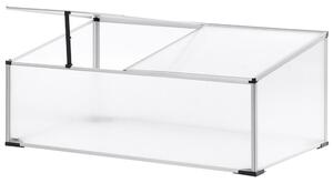 Kerti üvegház SERIFOS 100 cm 60 cm Ezüst