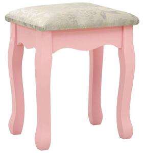 Rózsaszín császárfa fésülködőasztal-szett ülőkével 80x69x141 cm