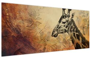 Kép - Zsiráf, festmény (120x50 cm)