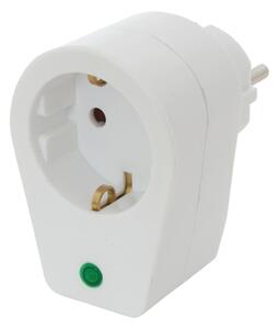 HOME NVT 1/WH túlfeszültség védett hálózati aljzat, gyermekvédelemmel ellátva, túlfeszültségvédelem 4500 A-ig, IP20 kivitel, max.3680W, fehér