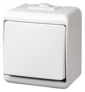 GAO 22081 1 pólusú kapcsoló, kültéri IP44 kivitel, 230 V~ / 50 Hz / 10 A, fehér
