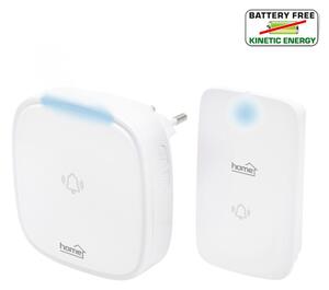HOME DBK 1500AC vezeték nélküli csengő, elem nélküli, 150m hatótáv, 36 dallam, 4 fokozatú hangerő, fényjelzés, kinetikus nyomógomb, 230V-os tápellátás