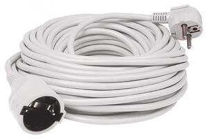 HOME NV 2-20/WH/1,5 hosszabító, 20 m, H05VV-F 3G1,5 mm2 kábel, IP 20 kivitel, 250V~/16A/3680W, pipa alakú dugó és egyenes lengő aljzat, fehér színű