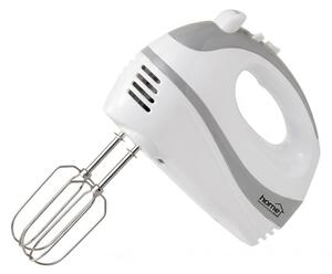 HOME HG KM 18 kézi mixer, teljesítmény 250 W, 5 sebességfokozat, TURBO fokozat, habverő és dagasztó karok, fehér