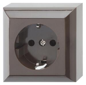 GAO 0510056777 Business Line IP20, 1 férőhelyes földelt csatlakozóaljzat, beltéri, 230 V~ /50 Hz / 16 A, barna