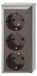 GAO 0510089777 Business Line IP20 3 férőhelyes földelt csatlakozóaljzat, beltéri, 230 V~ /50 Hz / 16 A, barna