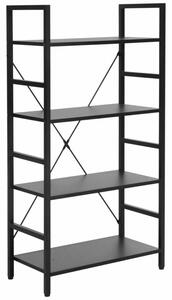 Loft R4 Ipari Fekete Fém Polcos Állvány