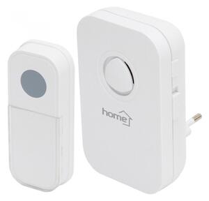 HOME DB 1031AC vezeték nélküli csengő, 100m hatótáv, 3-fokozatú hangerő, 36 dallam, 8 párosítható nyomógomb, zavarvédett, 230V-os tápellátás