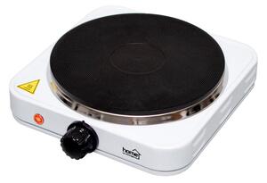 HOME HG R 01WH hordozható elektromos főzőlap, teljesítmény: 1500 W, ∅18 cm főzőfelület, zománcozott készülékház, fehér