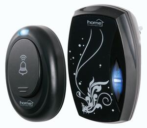 HOME DB112AC vezeték nélküli csengő, 100m hatótáv, 36 dallam, többszólamú hangzás, 4 lépcsős hangerő, kék LED visszajelző, 230V-os tápellátás